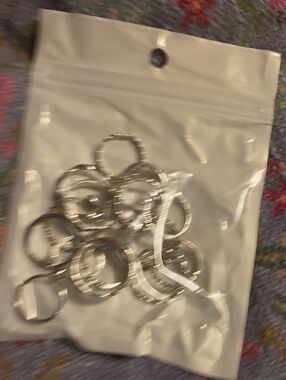 Amazon Silver Textured Stackable Women’s Rings - Set of Multiple
